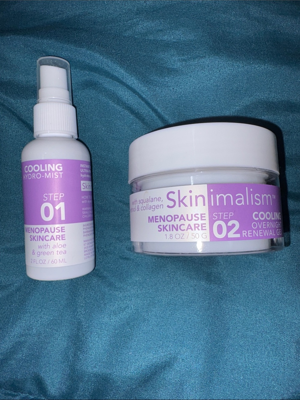 Cooling Menopause Skincare Set — Lavender (Step 01 Mist & Step 02 Gel)
